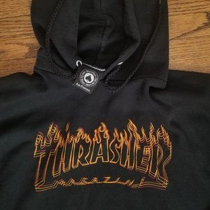 Thrasher Magazine Richter Flame Logo Hoodie Black